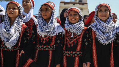 Young Girls from Turkey in Traditional Costume Editorial Photo