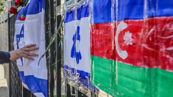 Israel Azerbaijan flags