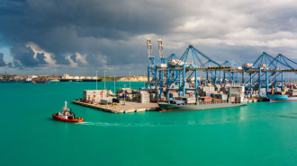 Port infrastructure at Marsaxlokk, Malta