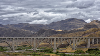 A train bridge in Iran.