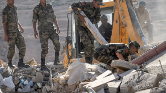 The Moroccan military looks through rubble following a deadly earthquake that hit the country