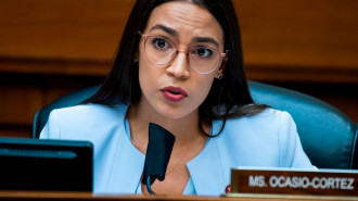 Alexandria Ocasio-Cortez said the US should not be sending weapons to Netanyahu [AFP]