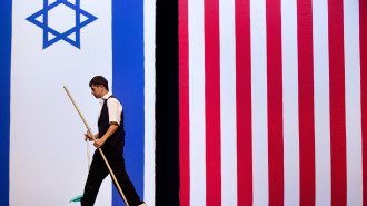 Final preparations are made before US President Barack Obama's speech to Israeli students on March 21, 2013 in Jerusalem, Israel. [Getty]