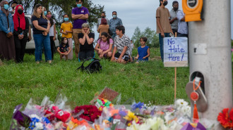 People visited the scene of the killing and brought flowers in mourning [Getty]