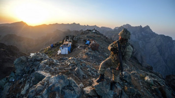 Turkish soldiers at an observation post near Iraq border on 15 August, 2017. [Getty]