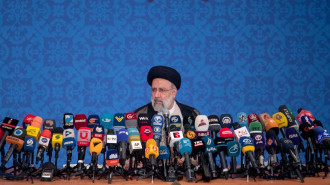 Iranian President-Elect Ebrahim Raisi holds a press conference at Shahid Beheshti conference hall on 21 June, 2021 in Tehran, Iran. [Getty]