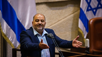 Mansour Abbas, leader of the Raam party, makes a speech to the Knesset on 13 June 2021. [Getty]