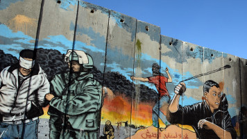 General views of the separation wall in Bethlehem on 16 June 2013 in the occupied West Bank. [Getty]