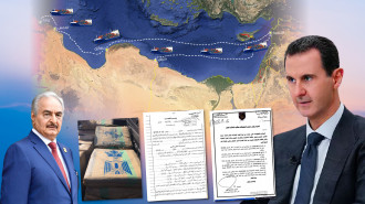 Assad and Haftar with drug smuggling routes from Latakia Port to Libya