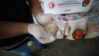 Drug pills are displayed at customs warehouse after a total of 1,072 kilograms (2,000 pounds) of Captagon drugs â more than 6.2 million pills. [Getty]