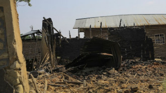 A burnt home after what was believed to have been an Allied Democratic Forces attack