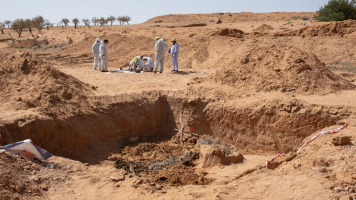 Mass grave in Tarhuna, Libya