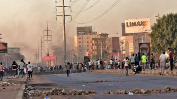 Protests continued in Khartoum after a brutal crackdown the previous day [Getty]