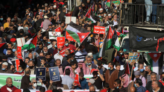 Thousands of people protested in the streets of Amman [Getty]