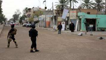 Security forces patrol Miqdadiya, Iraq