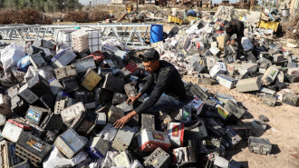 Palestinian workers sort through electronic waste such as batteries, a popular product in the midst of Gaza's electricity crisis. Whilst no formal means of recycling are available in Gaza, Palestinians have used their initiative in setting up local community schemes to help encourage recycling [Getty Images]