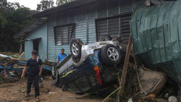 The floods have displaced tens of thousands of people [Getty]