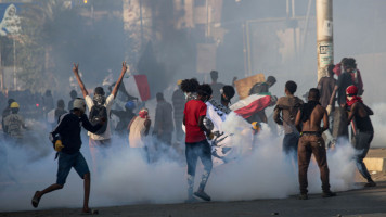 Protesters attempted to reach the presidential palace in Khartoum [Getty]