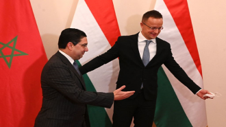 Moroccan FM (L) with Hungarian counterpart