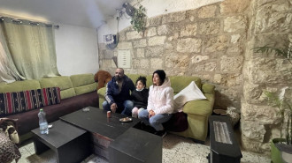 Members of the Al-Salahia family in their Sheikh Jarrah home