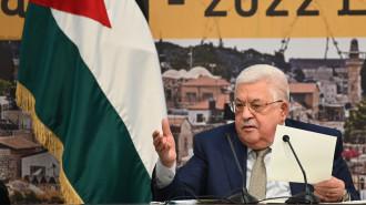 Palestinian President Mahmoud Abbas attends a meeting of Palestine Liberation Organizationâs (PLO) Central Council in Ramallah, West Bank on February 6, 2022.