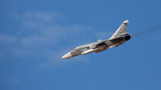 A Russian military Sukhoi Su-24MR Fencer E plane