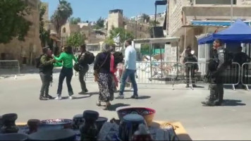 Haya Yasmeen assaulted and detained by Israeli soldiers in Hebron [Credit: Instagram: hayayasmeen]