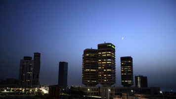 The skyline of Libya's capital, Tripoli in 2011.