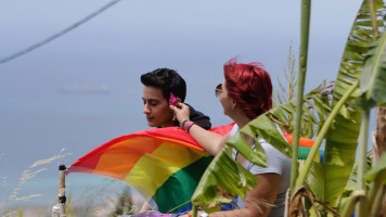 Members of Lebanon's LGBTQ community attend a picnic the coastal city of Batroun, north of Beirut [Getty Images]