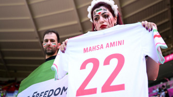 Some Iran fans expressed solidarity with protests at the World Cup in Qatar [Getty]