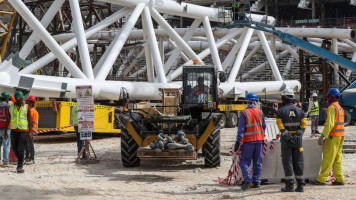 The report alleged that Qatar stadium workers had been exploited and mistreated [Getty]