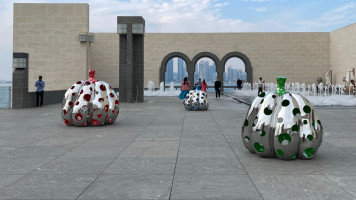 Japanese contemporary artist Yayoi Kusama exhibited in Qatar