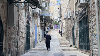 Aqabat al-Khaldiya is in the old city's Muslim quarter in occupied East Jerusalem, which Jewish settlers want to turn into a "new Jewish quarter". Ibrahim Husseini/TNA 20 June 2023.