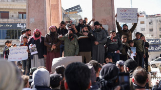 Syrians in Idlib province have been protesting HTS rule since the beginning of the year [Getty]