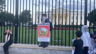 An emergency rally for Rafah brought out hundreds to the White House. [Brooke Anderson/TNA]