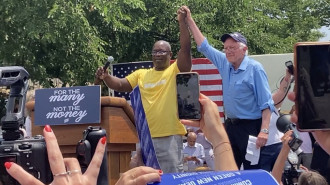 Top progressives rally with Jamaal Bowman ahead of Tuesday's New York congressional race. [Brooke Anderson/TNA]