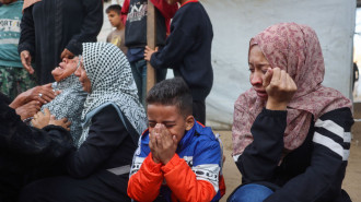 Palestinians mourned the victims of an Israeli strike on Deir al-Balah [Getty]