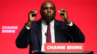  Foreign Secretary David Lammy addresses delegates during the Labour Party Conference 2024 at ACC Liverpool on September 22, 2024 in Liverpool, England.