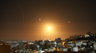 Many rockets, fired from Iran, are seen over Jerusalem from Hebron, West Bank on October 01, 2024. The Israeli army announced that missiles were fired from Iran towards Israel and sirens were heard across the country, especially in Tel Aviv. 