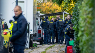 Police officers are investigating an area near the Israeli embassy in Copenhagen, on 2 October 2024