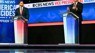 Sen. JD Vance (R-Ohio) and Minnesota Gov. Tim Walz take part in the vice-presidential debate at CBS Studios on 1 October 2024