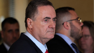 Israel's Foreign Minister Israel Katz waits to receive France's Minister for Europe and Foreign Affairs in Jerusalem on October 7, 2024.