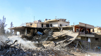 A destroyed building is pictured following an Israeli air strike in the village of Douris southeast of Baalbek in Lebanon's eastern Bekaa Valley on October 15, 2024.