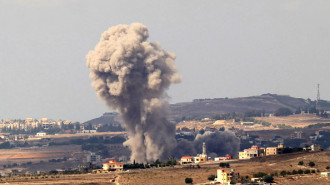 Smoke billows following an Israeli airstrike on the southern Lebanese city of Nabatiyeh on October 17, 2024, amid the ongoing war between Hezbollah and Israel. (AFP via Getty Images)