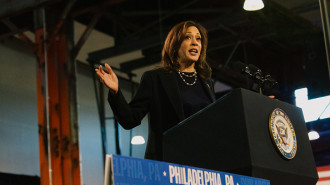 ice President and the Democratic candidate for president Kamala Harris speaks during a campaign event at The Alan Horwitz "Sixth Man" Center in Philadelphia, Pennsylvania on Sunday October 27, 2024. 