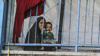  Palestinians go on their daily lives under difficult conditions in the vicinity of the Shati School in the Shati Refugee Camp, where displaced Palestinians live in Gaza City, Gaza on October 29, 2024.