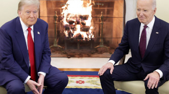 U.S. President Joe Biden meets with U.S. President-elect Donald Trump in the Oval Office at the White House on November 13, 2024 in Washington, DC. 