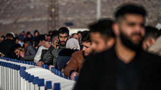 Syrian residents who lives in Turkey wait in a queue at Cilvegozu crossborder gate before entering in Syria at Reyhanli district in Hatay