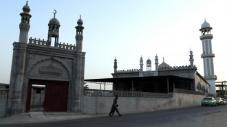 A picture shows an Iranian Sunni mosque in the Teis district of the southern Iranian coastal city of Chabahar on May 11, 2015. Chabahar, located on the coast of Sistan-Baluchistan (south-east), is open to the Oman Sea and the Indian Ocean. It is Iran's gateway to Pakistan and Afghanistan in the east, the Central Asian countries to the north, and Turkey and the Gulf countries in the west