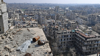 Sheikh Maqsoud, a neighbourhood in Syria's city of Aleppo, from a high vantage point